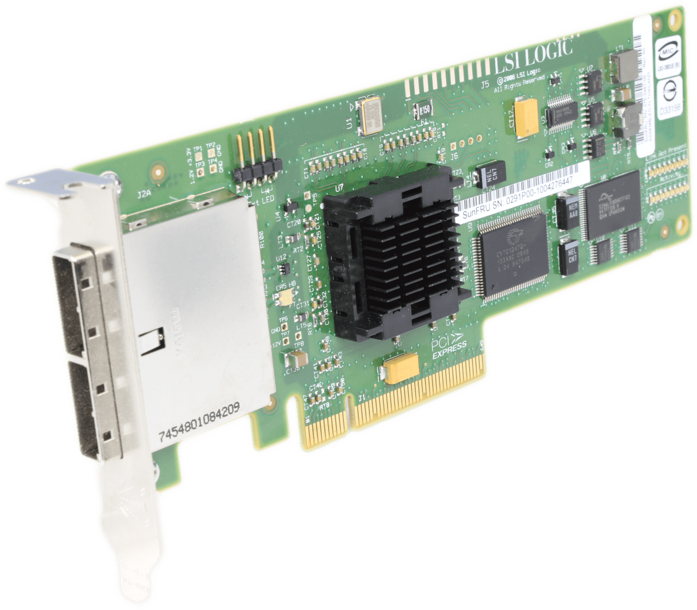 LSI - Sun SAS3801EL-S Dual Port 3 Gb SAS Server Adapter PCIe x8 - 375-3487-05 | 9822 (image 3 of 6)