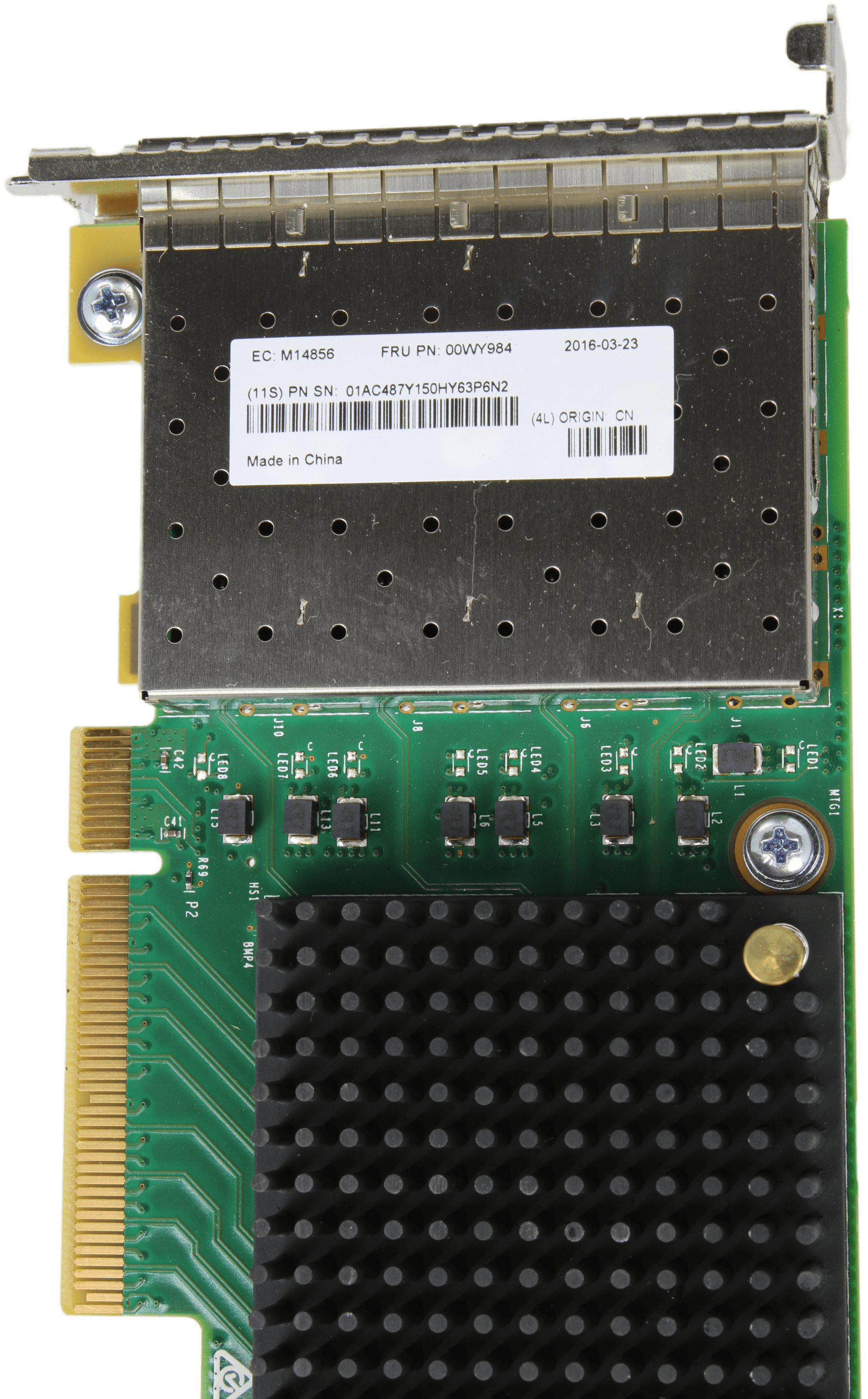 IBM Quad Port 16G SFP+ FC PCIe x8 Netzwerkkarte 00WY984 Low Profile ohne Module | 10018 — Produktlabel (Bild 5 von 6)