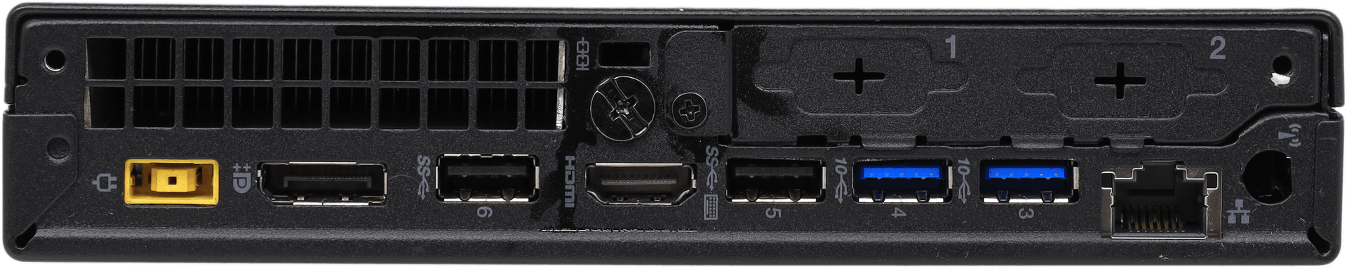 Lenovo ThinkCentre M720q Mini PC - i5-8500T - 8GB DDR4 256GB SSD Win11 + PSU | 9561 — Rückansicht (Bild 4 von 7)