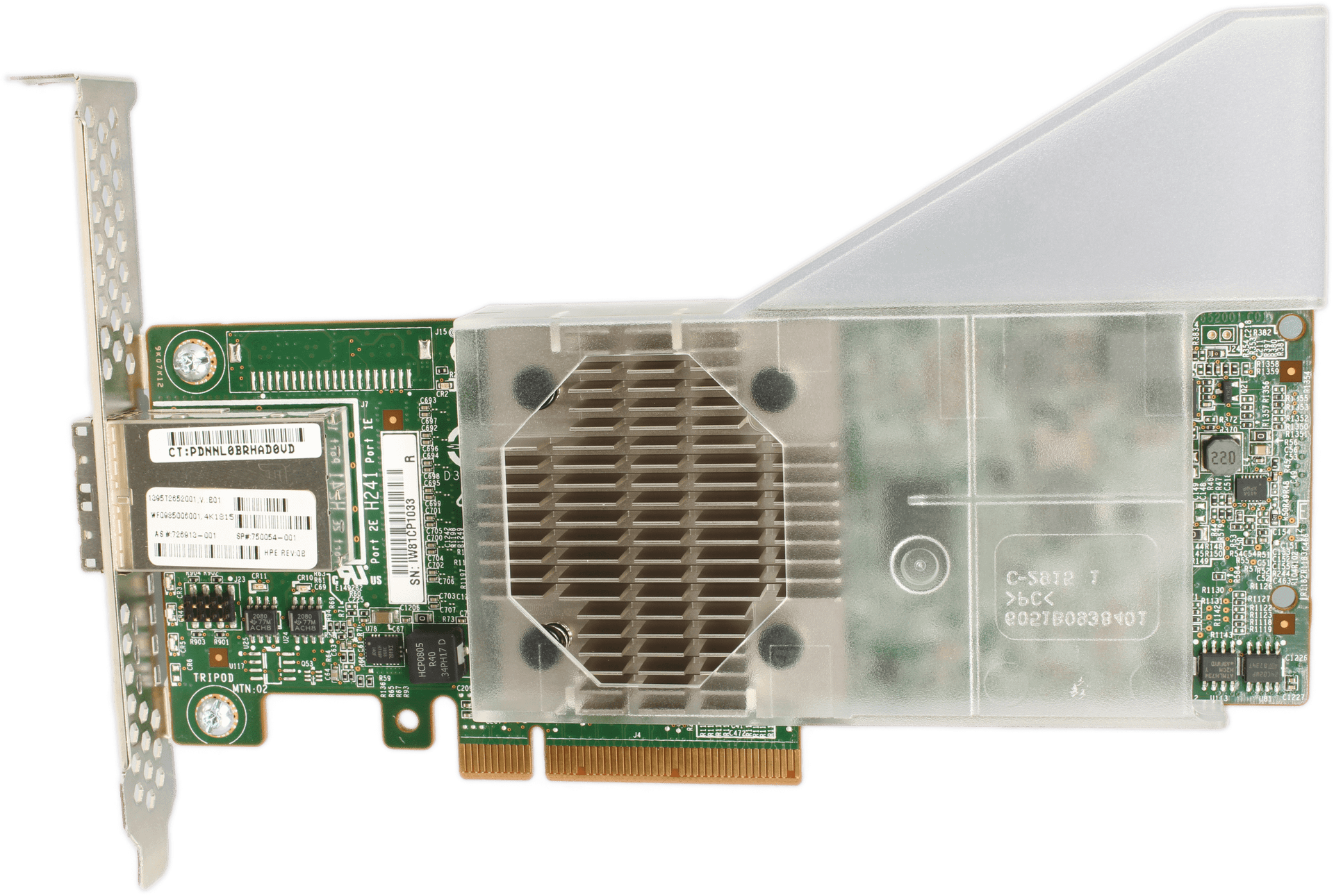 HPE H241 Dual Port 12Gb SAS/SATA PCIe3 x8 Smart Host Bus Adapter FP - 726913-001 | 9925 — Draufsicht (Bild 6 von 7)