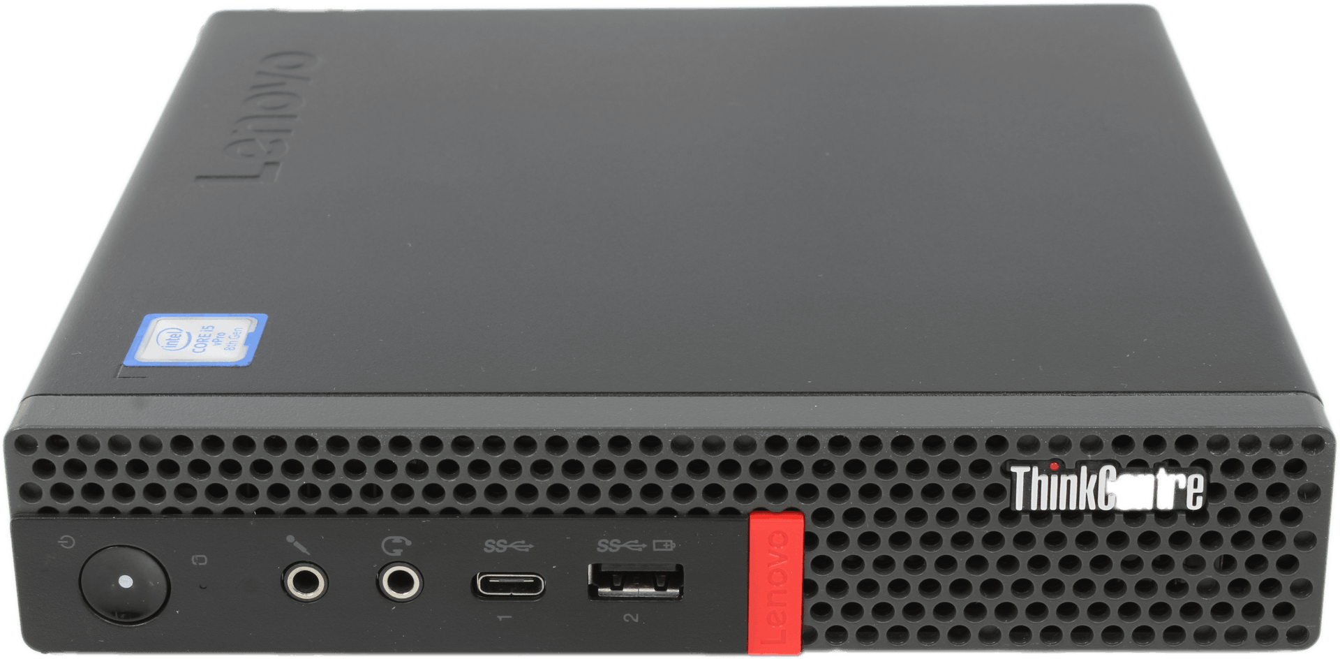 Lenovo ThinkCentre M920q Mini PC - Intel i5-8500T 16GB DDR4 256GB NVMe Win11 PSU | 10279 — Vorderansicht (Bild 4 von 7)