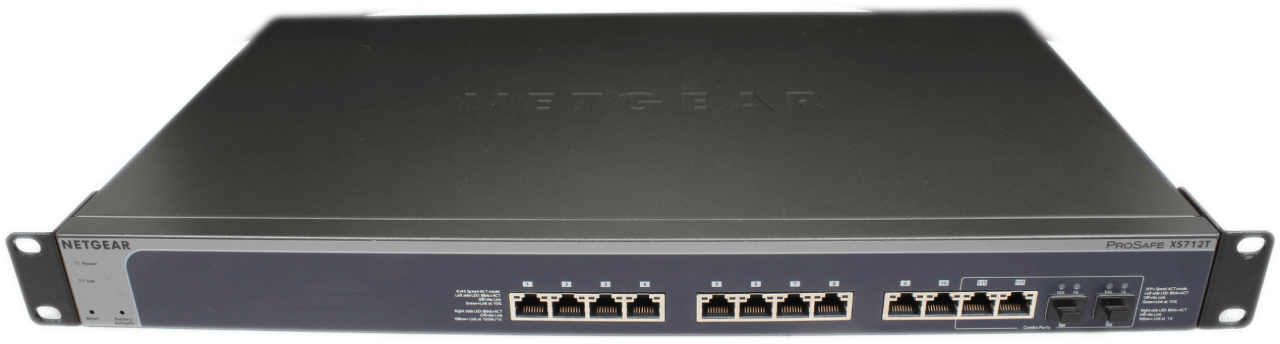 Netgear | ProSAFE 12-Port 10-Gigabit Ethernet Switch 2x 10Gb SFP+ XS712T-100NES | 9673 (Bild 5 von 7)