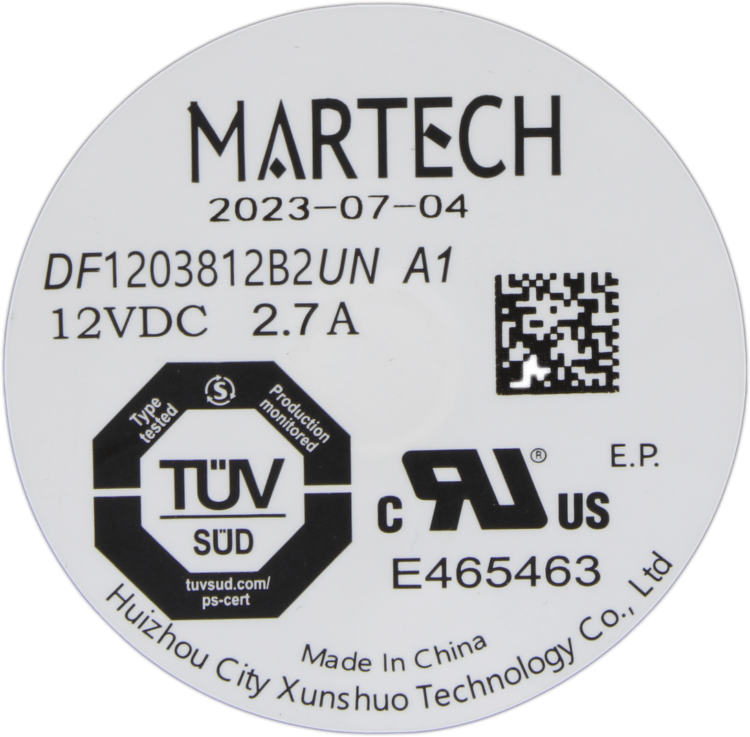 Martech DF1203812B2UN A1 6000 RPM Cooling Fan - 12V 2.7A 120x120x38 mm | 10223 — Kühler (Bild 3 von 6)