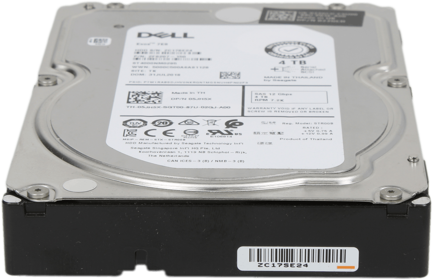 Dell Seagate 4TB 7,2K SAS 12Gbps Server HDD Festplatte - P/N 2FS204-150 022GCD | 10327 — front view (image 5 of 6)