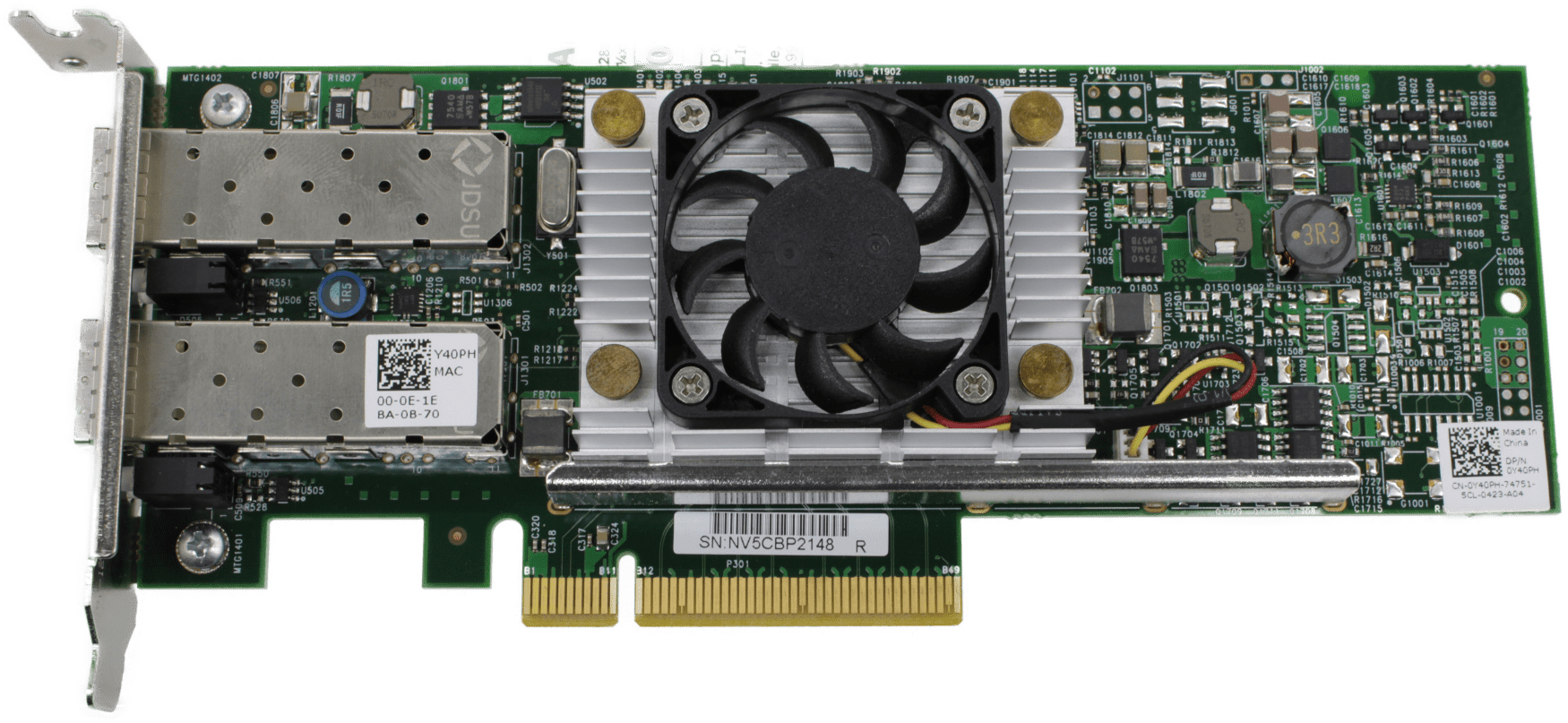 Dell BroadCom Dual Port PCIe x8 10GbE SFP+ Netzwerk Adapter 0Y40PH Low Profile | 9509 (Bild 2 von 6)