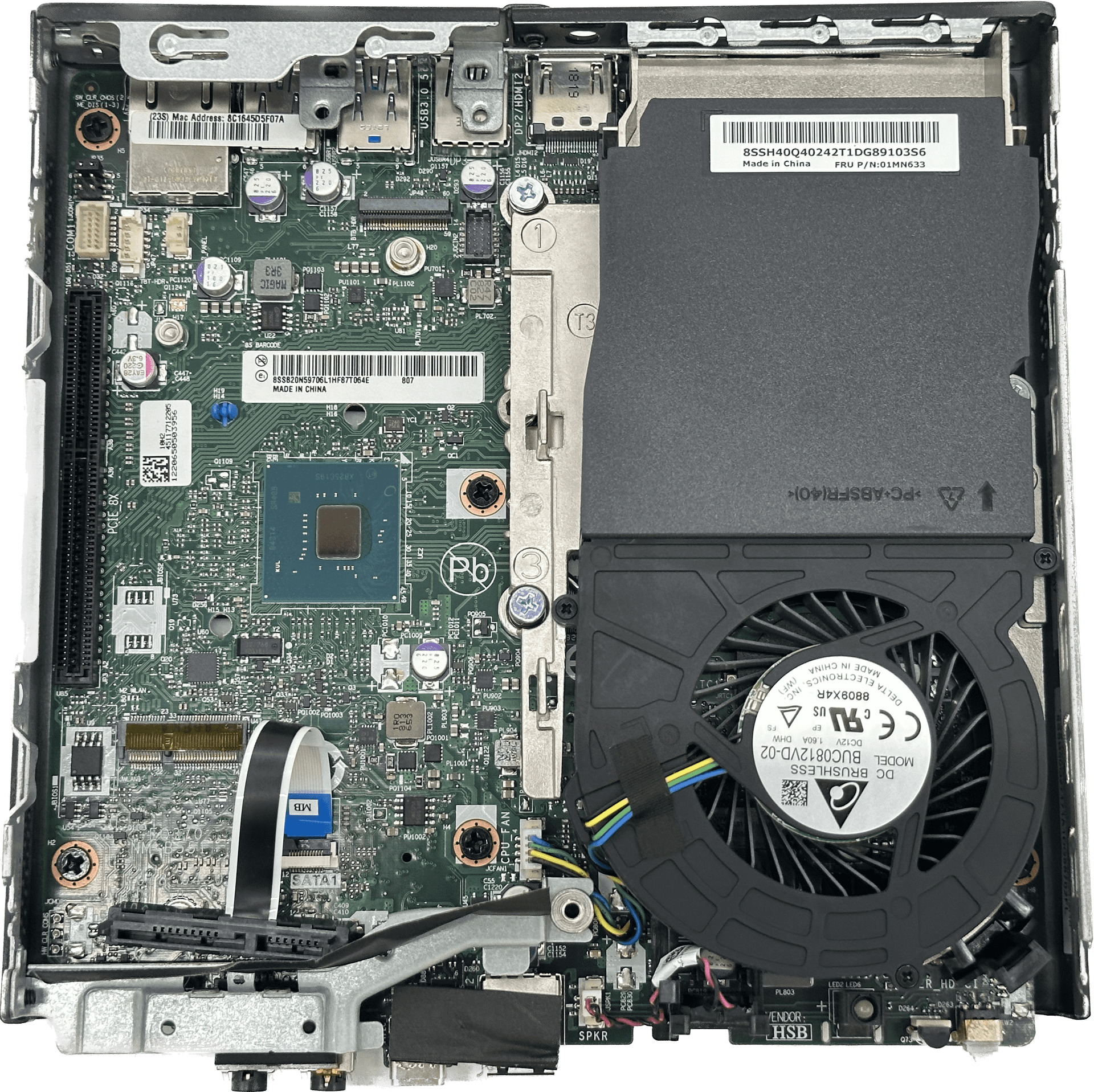 Lenovo ThinkCentre M720q Tiny PC | Core i5-8400T 6x3,3GHz | 8GB PC4 256GB Win11 | 695 (Bild 6 von 7)