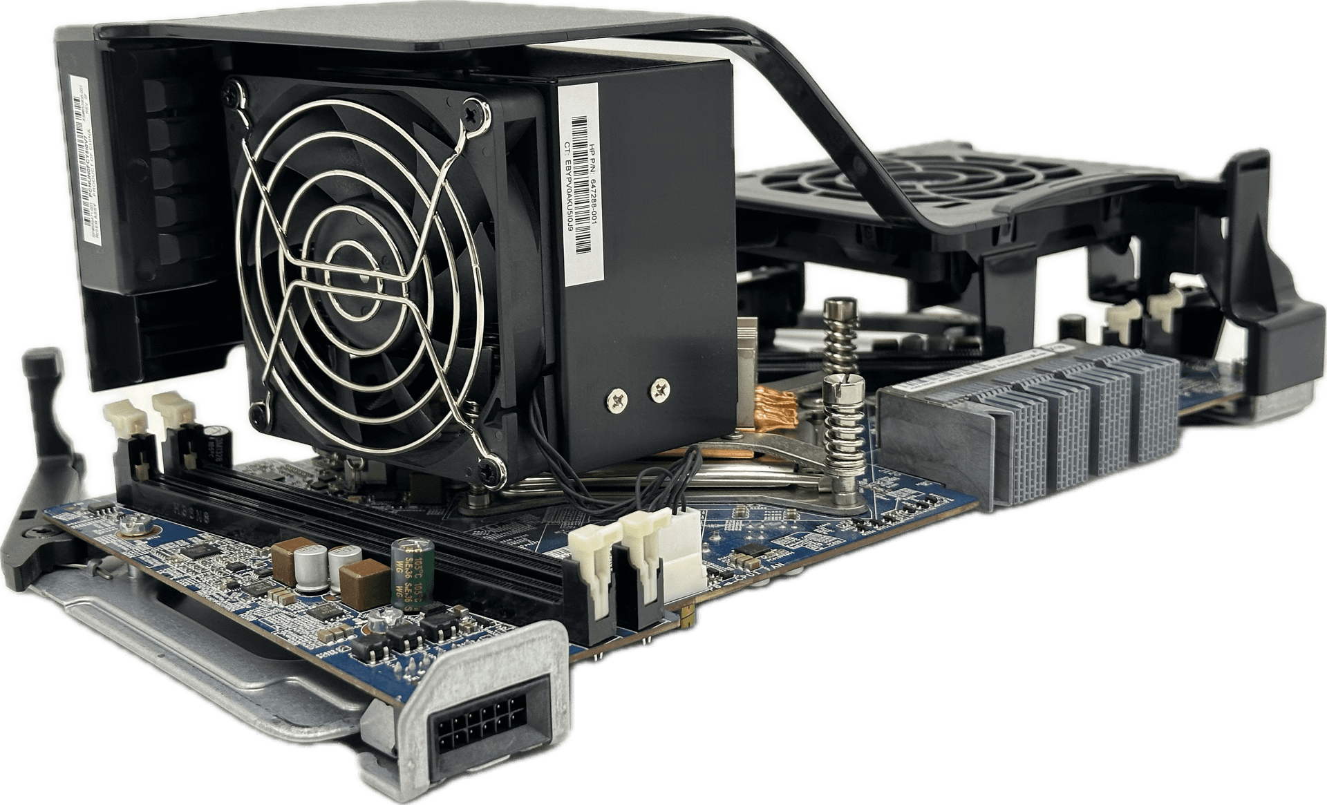 HP Z620 Workstation Riser Board | CPU & RAM Assembly mit Kühlkörper | 653907-002 | 821 (Bild 2 von 6)