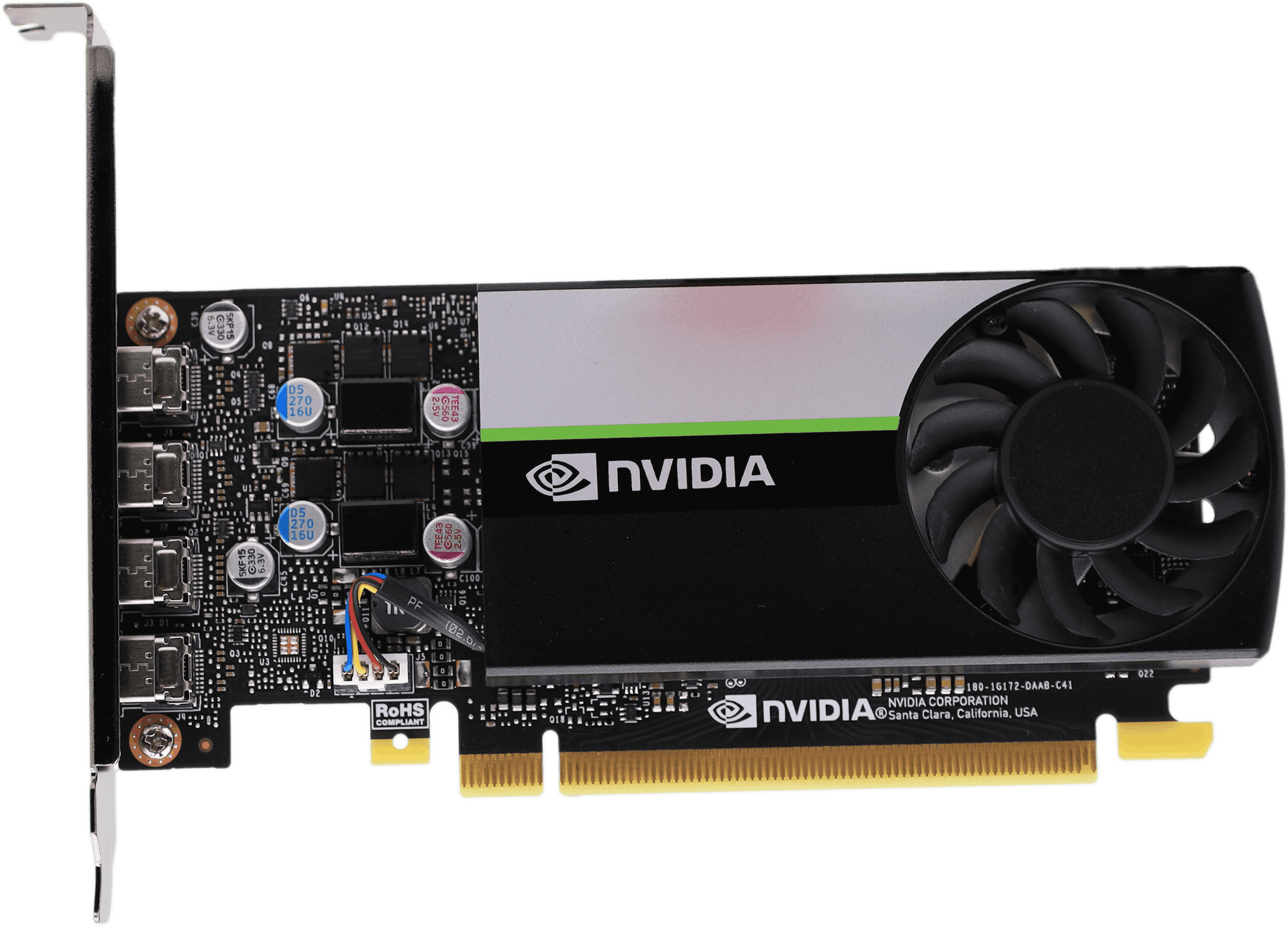 Nvidia HP T1000 - 8GB GDDR6 PCIe3x16 896 CUDA 50W 4x mDP - N02454-001 N02796-001 | 10543 (Bild 4 von 6)