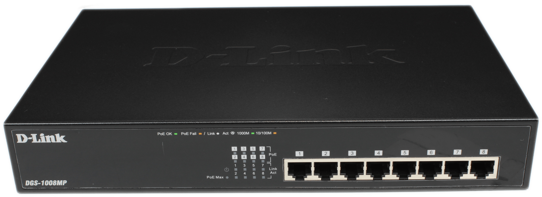 D-Link | DGS1008MP 8-Port Desktop / Rackmount Gigabit PoE+ Switch | Plug & Play | 9683 (Bild 1 von 6)
