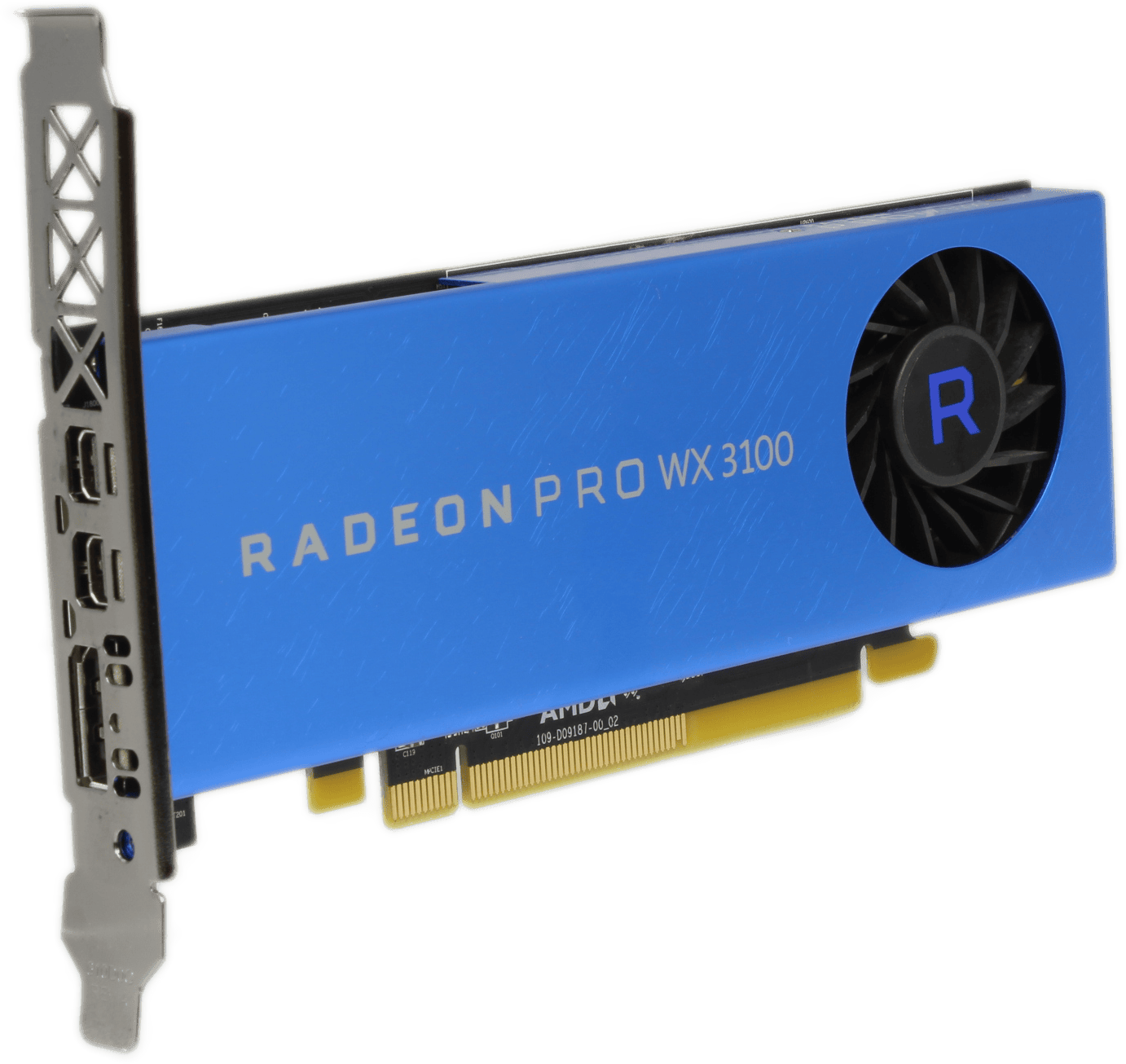 AMD Radeon Pro WX 3100 Grafikkarte 4 GB 128-Bit GDDR5 1x DP 1.4 2x DP Mini 1.4 | 9993 — Seitenansicht (Bild 2 von 6)