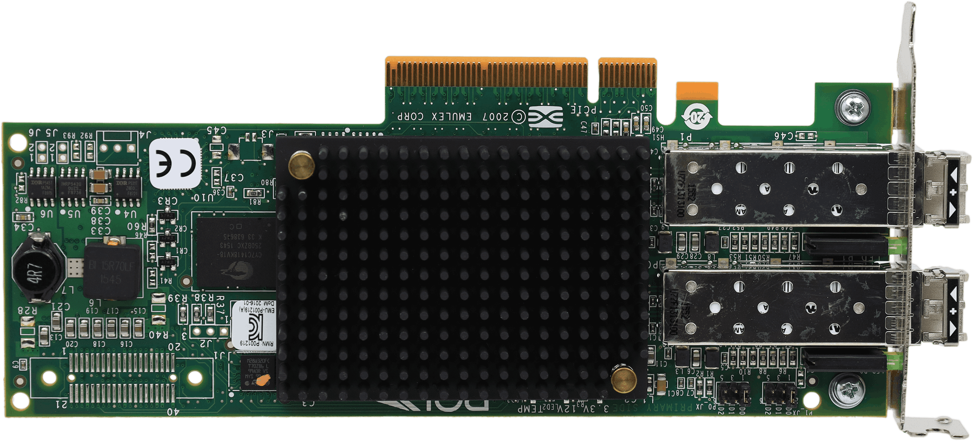 Emulex LightPulse LPE12002 2-Port 8G SFP FC PCie x8 NIC + Module - P002181-08B | 10403 — Draufsicht (Bild 4 von 7)