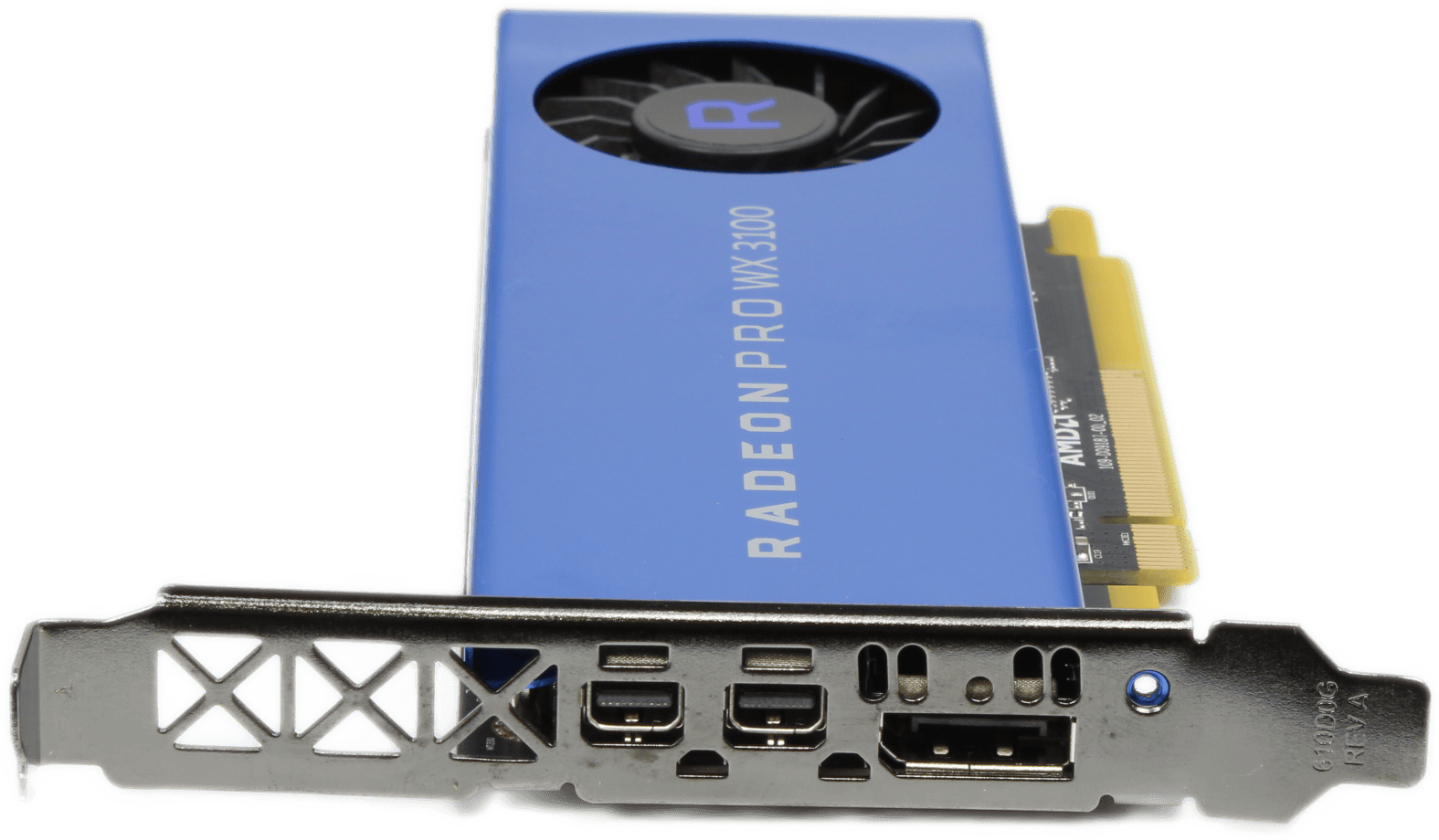 AMD Radeon Pro WX 3100 Grafikkarte 4 GB 128-Bit GDDR5 1x DP 1.4 2x DP Mini 1.4 | 9993 — Anschlüsse (Bild 3 von 6)