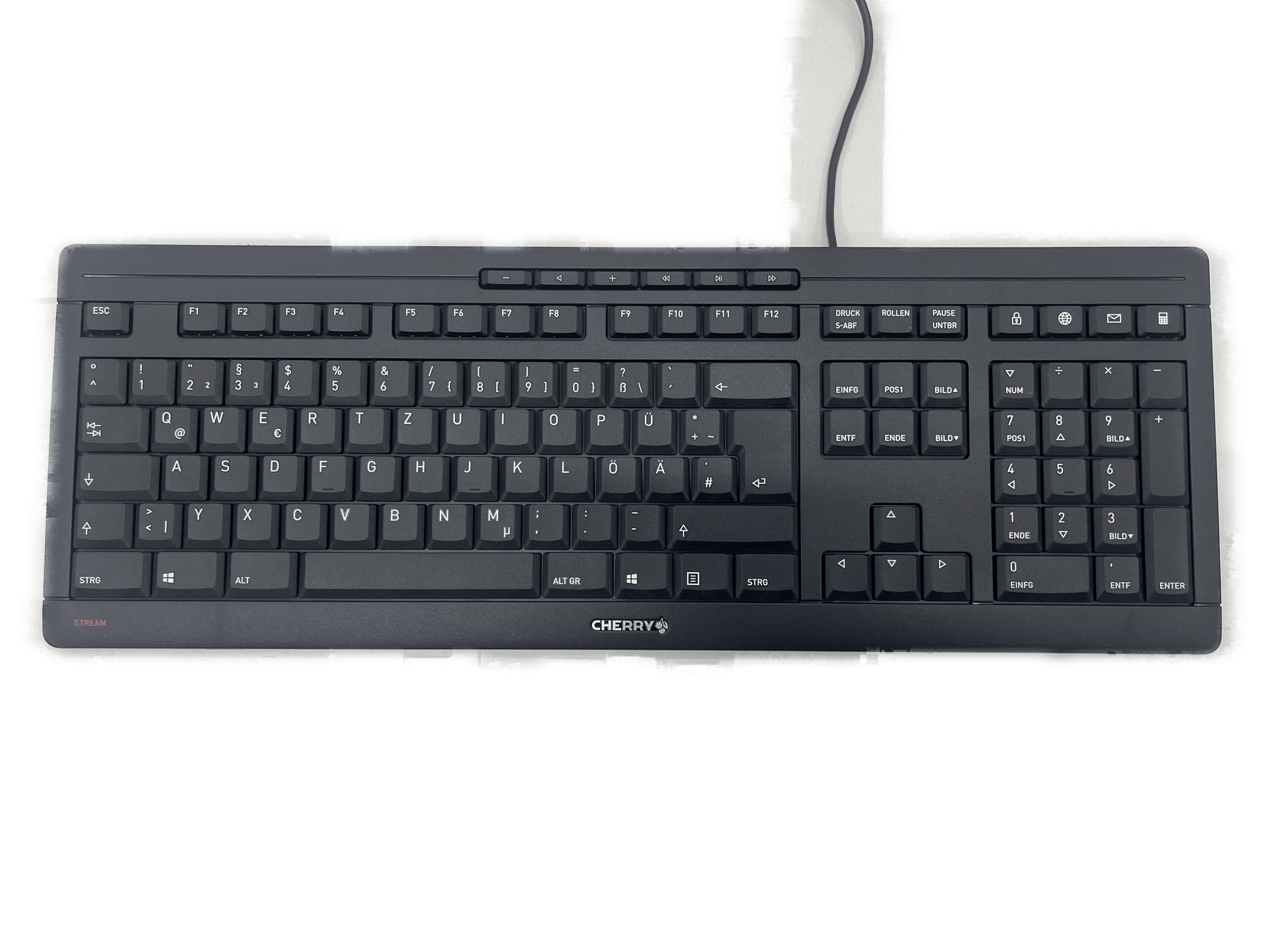 Kopie von CHERRY Stream Tastatur JK-8500DE-2 - QWERTZ Deutsch - Schwarz USB Silent Neu/OVP #1 | 759 (Bild 3 von 4)