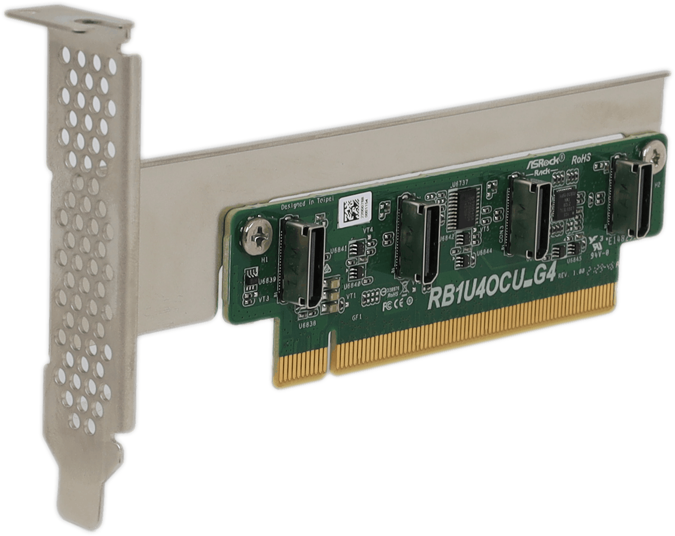 ASRock Rack RB1U4OCU_G4 - PCIe 4.0 x16 1U Riser supports 4x OCulink PCIe 4.0 x4 | 10685