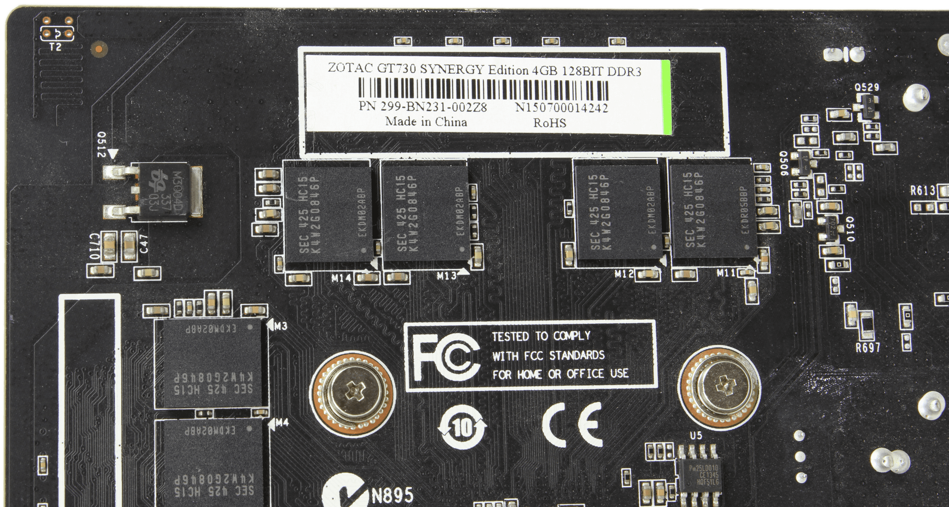 NVIDIA Zotac GeForce GT730 Synergy Edition 4GB DDR3 49W 2x DVI 1x Mini HDMI | 10019 — Produktlabel (Bild 6 von 6)
