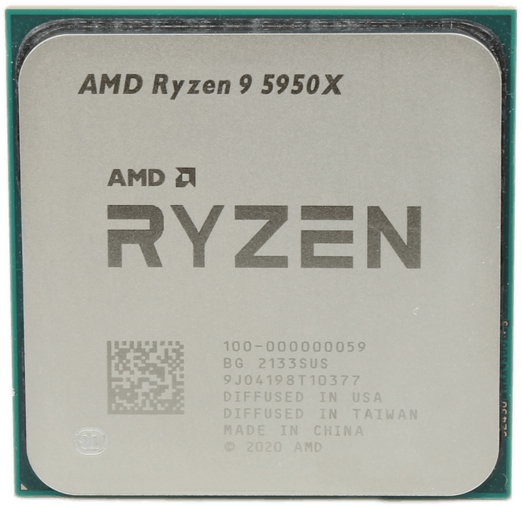 AMD Ryzen 9 5950X - 3.4 GHz Grund 4,9 GHz Boosttakt 16 Core 32 Threads AM4 105W | 10264 — Draufsicht (Bild 1 von 3)