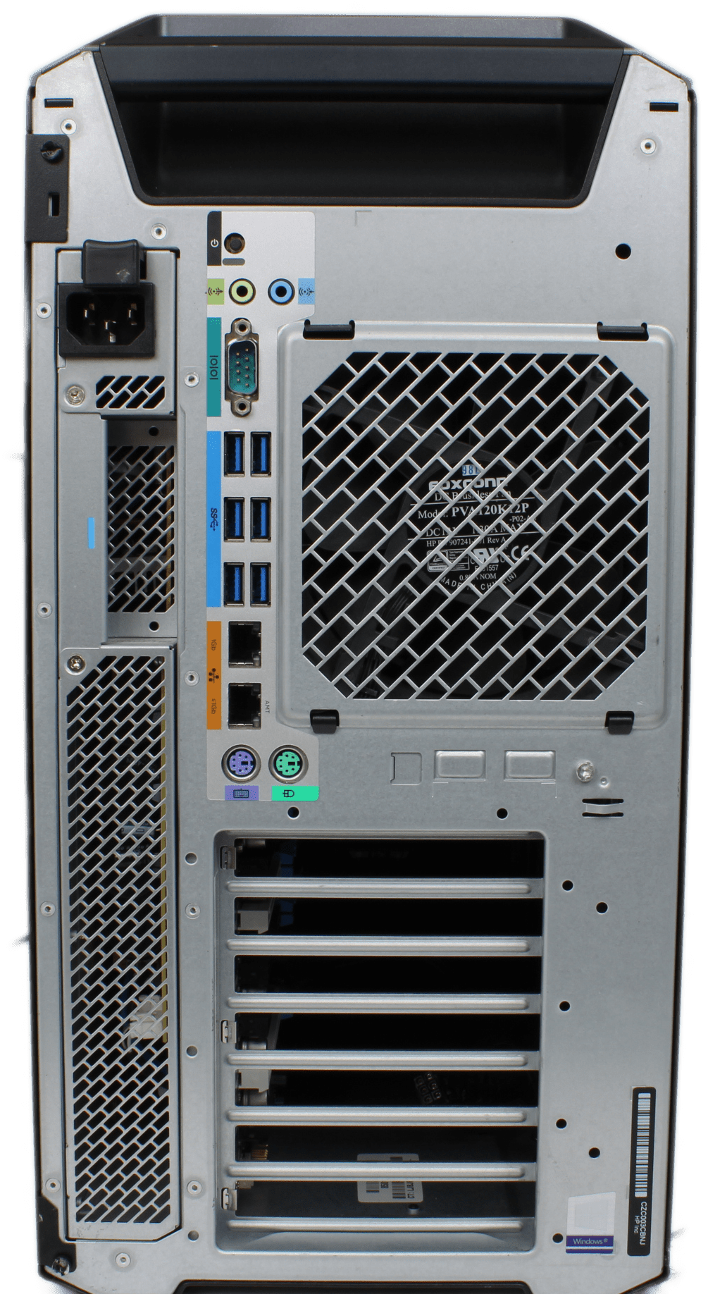 HP Z8 G4 Workstation Barebone - 2x FCLGA3647 24x DDR4 Slots PCIe Slots 1450W PSU | 10123 — rear view (image 3 of 12)