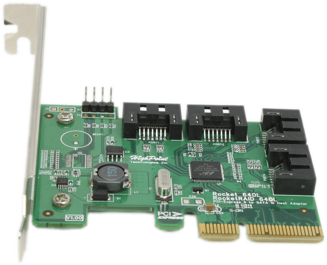 HighPoint RocketRAID 640L PCI-Express 2 to 4x SATA III Host Adapter Full Profile | 9645 (Bild 2 von 6)