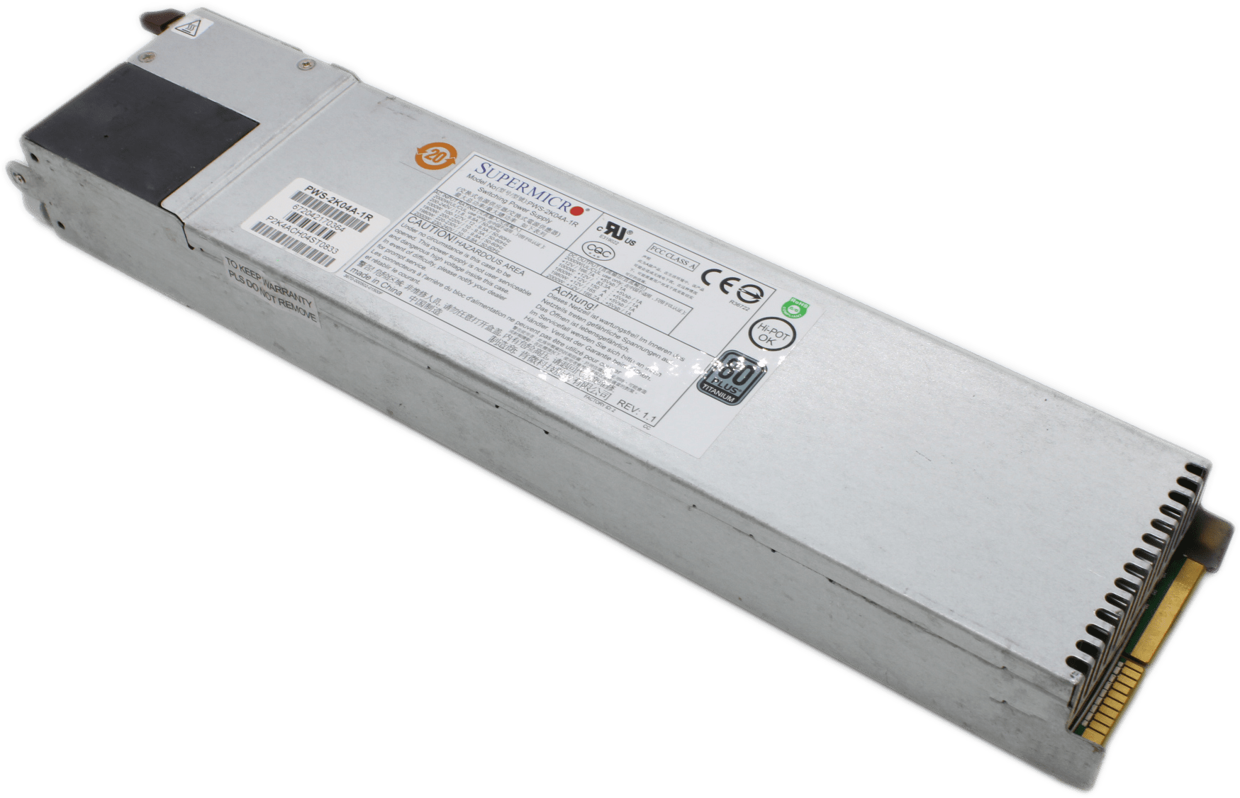 Supermicro 2000W 80+ Titanium Switching Power Supply | PWS-2K04A-1R 672042170364 | 9001 (Bild 1 von 6)