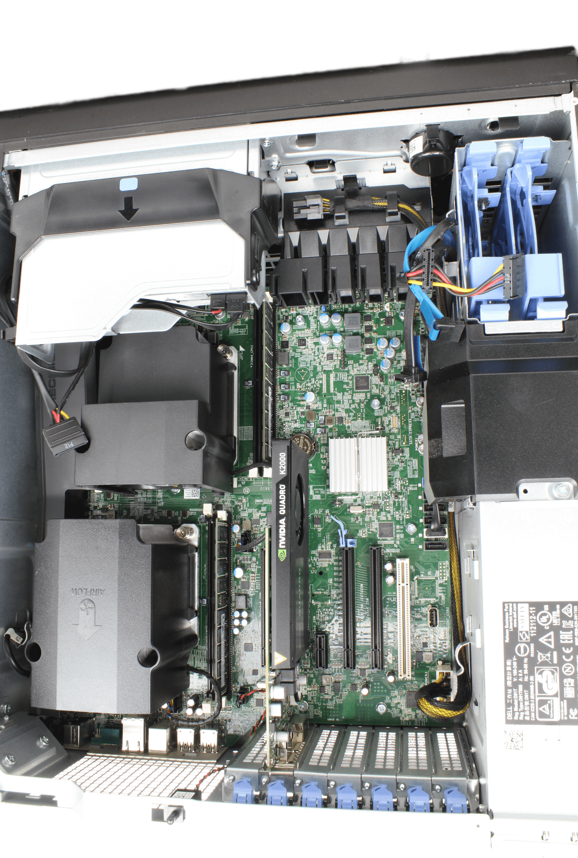 Dell Precision T7810 Tower 2x Intel Xeon E5-2620v3 64GB DDR4 Quadro K2000 no SSD | 10115 — Draufsicht (Bild 5 von 6)