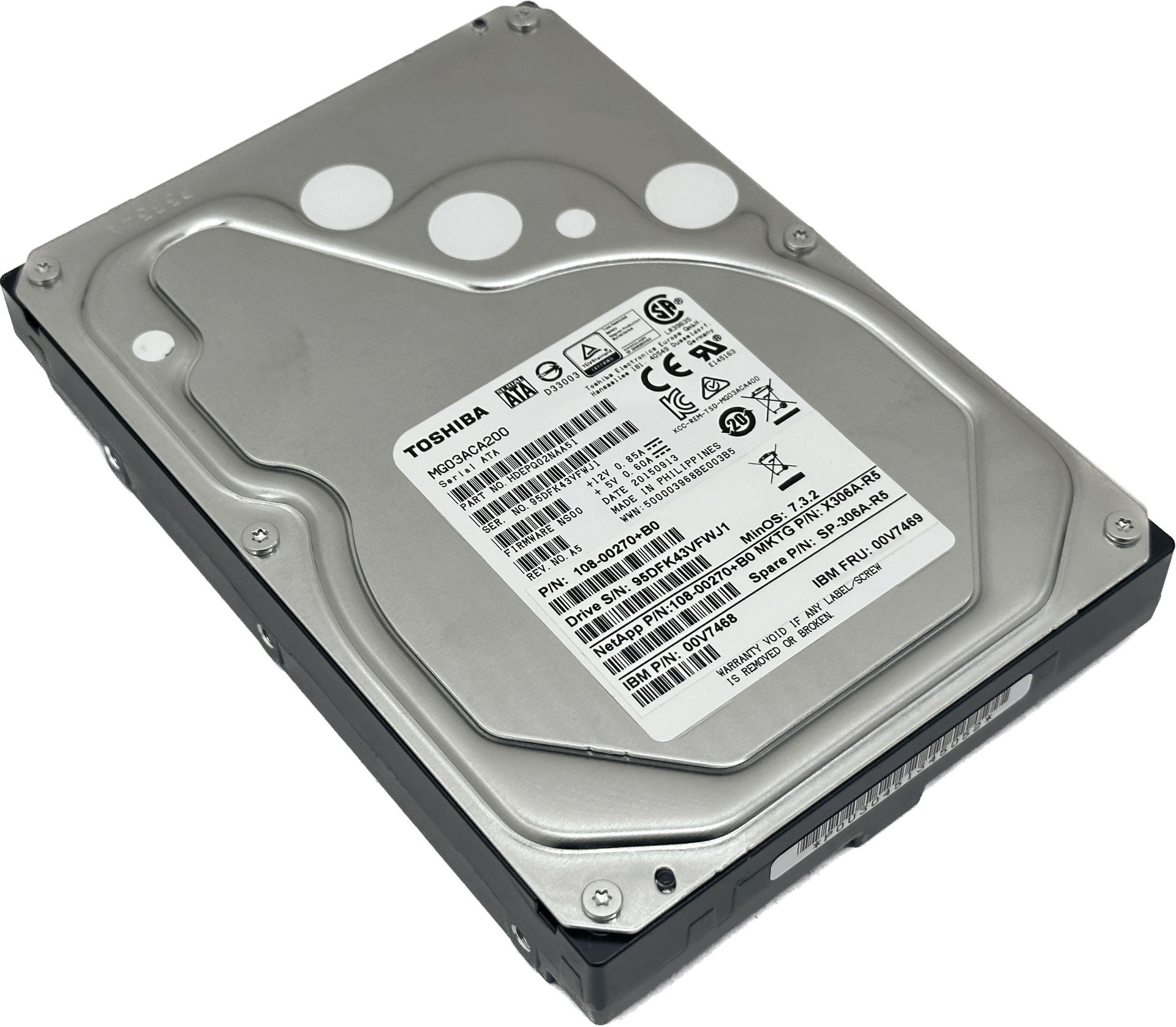 Toshiba 2TB 6 Gb/s SATA III 64MB 3.5" PC Festplatte HDD 7,2K | MG03ACA200 | 546 (Bild 1 von 6)