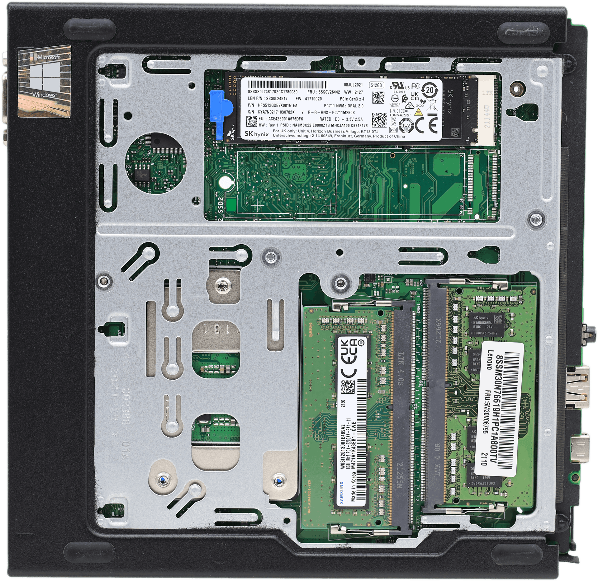 Lenovo ThinkCentre M70q Mini PC - i5-10500T 16GB DDR4 512GB M.2 SSD + PSU +Win11 | 10032 (Bild 6 von 7)