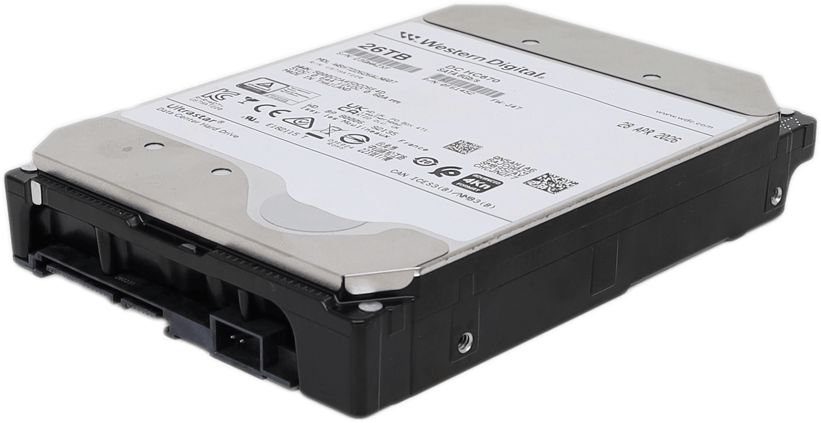 Neu - Western Digital - DC HC670 3,5" 26TB SATA 6G 7200RPM 4Kn AF 512MB Cache 0F61452 | 10432 (Bild 3 von 6)