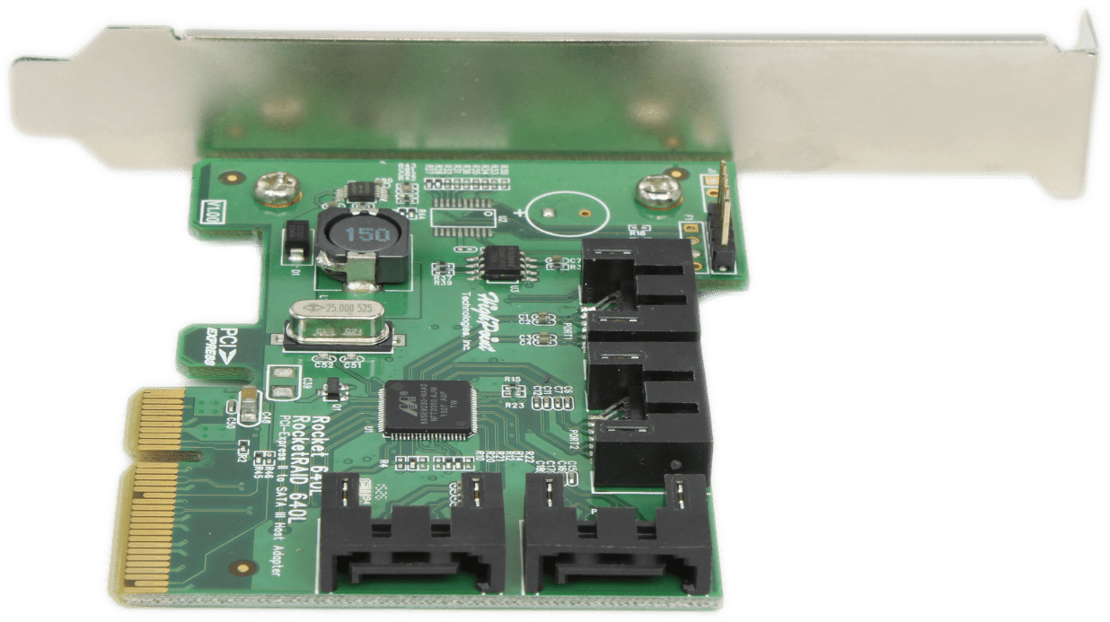 HighPoint RocketRAID 640L PCI-Express 2 to 4x SATA III Host Adapter Full Profile | 9645 (Bild 4 von 6)