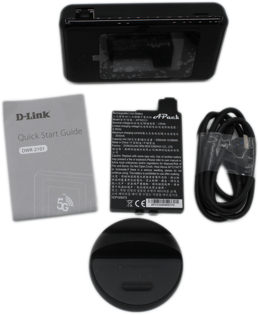 D-Link DWR-2101 5G Wi-Fi 6 Mobile Hotspot 5G LTE & Wi-Fi 6 AX1800 2,4" LCD Touch | 9012 (Bild 7 von 7)
