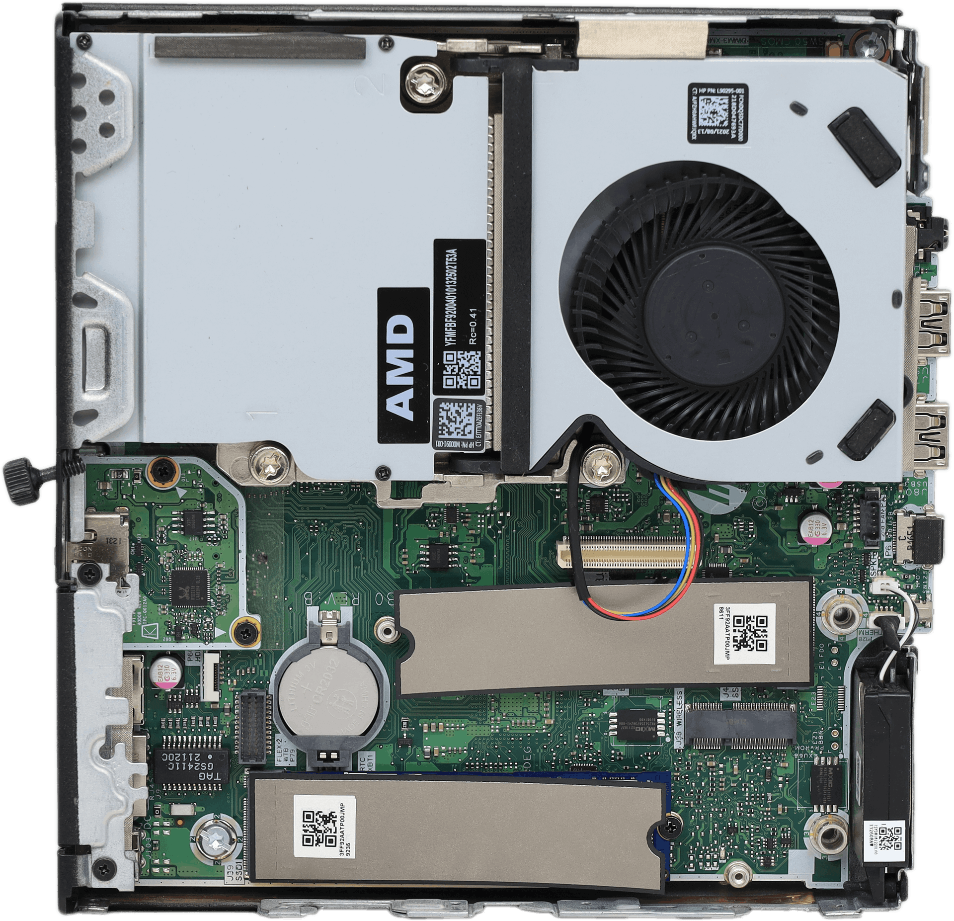 HP EliteDesk 805 G6 Mini PC AMD Ryzen 5 Pro 4650GE 16GB RAM 256GB SSD Win11 Pro | 9425 — Draufsicht (Bild 4 von 6)