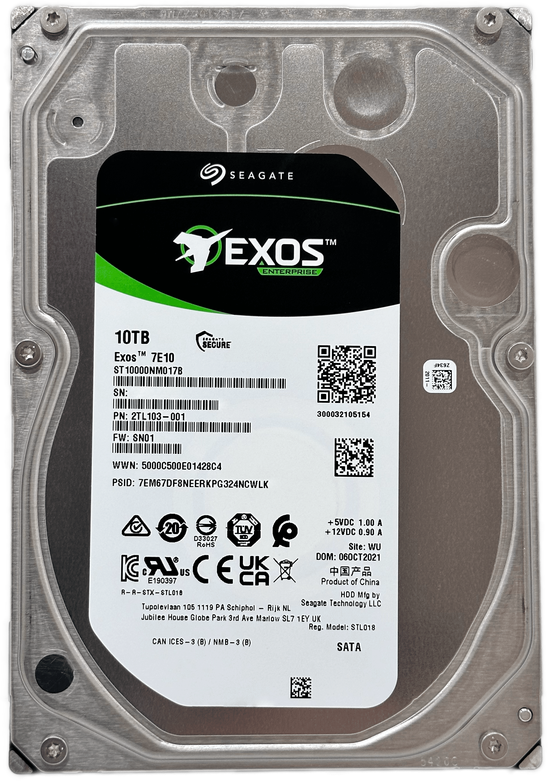 10TB Seagate Exos 7E10 Enterprise SATA Festplatte 256MB 7200RPM | ST10000NM017B | 9034 (Bild 5 von 6)