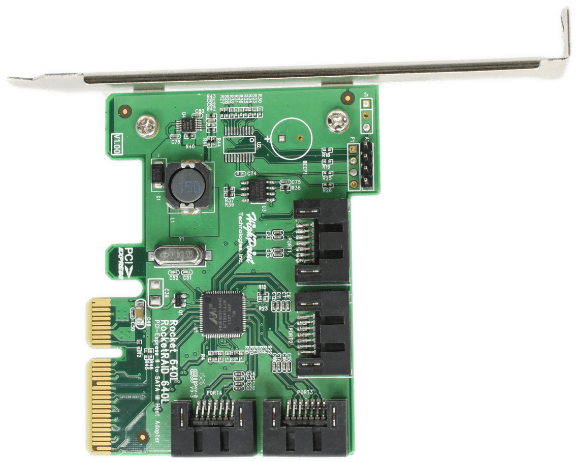 HighPoint RocketRAID 640L PCI-Express 2 to 4x SATA III Host Adapter Full Profile | 9645 (Bild 6 von 6)