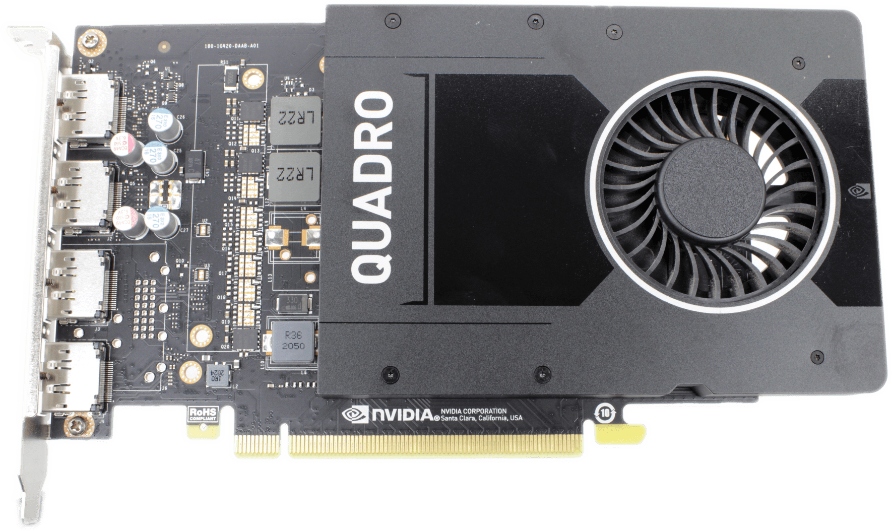 Nvidia Dell Quadro P2200 5GB GDDR5X PCIe3x16 4x DP 1.4 02G8WC 699-5G420-0500-101 | 9516 (Bild 2 von 7)