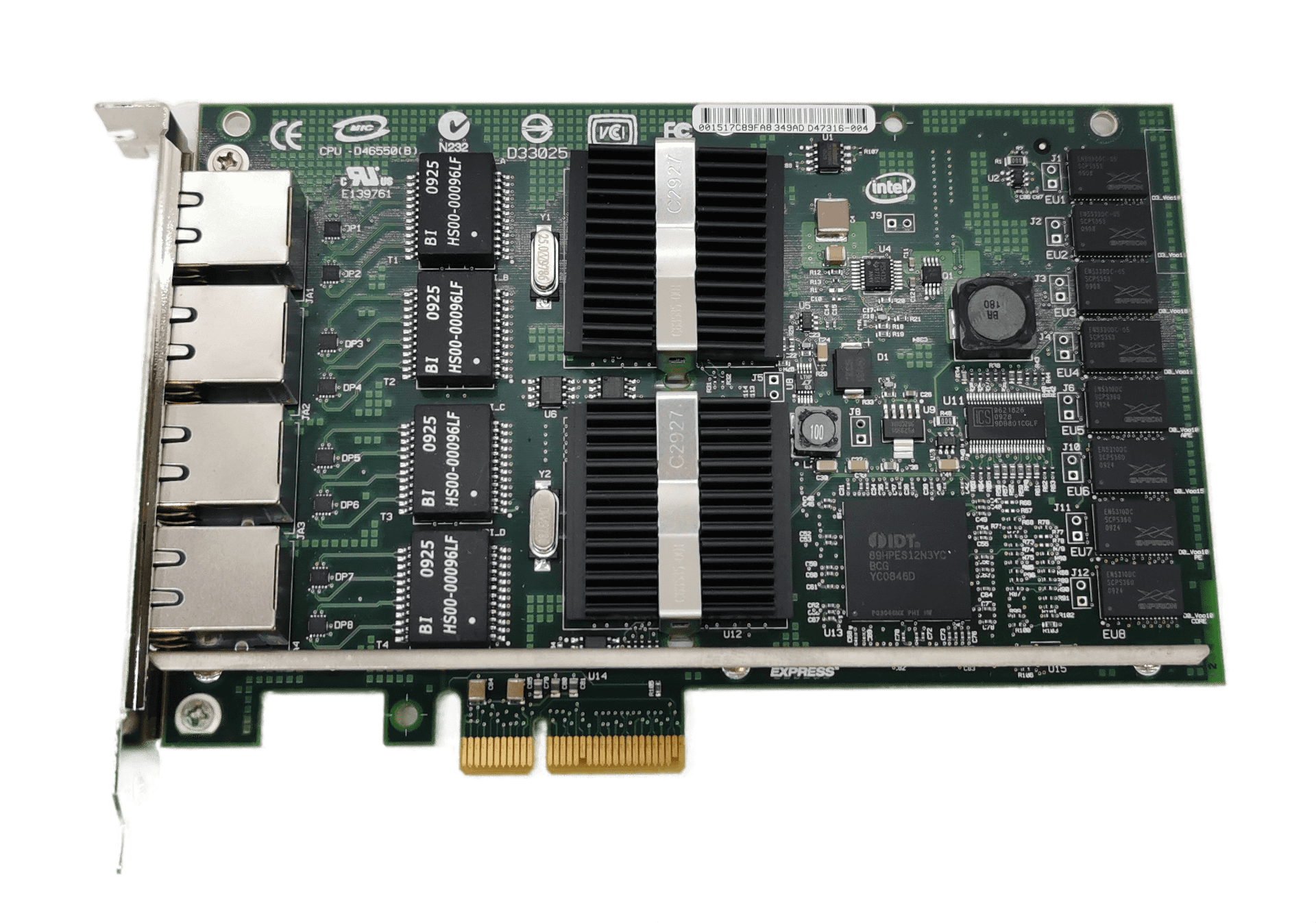 Intel PRO/1000 PT Quad Port Full Prof. Server Adapter | 4x 1GBase-T | EXPI9404PT | 369 (Bild 2 von 4)