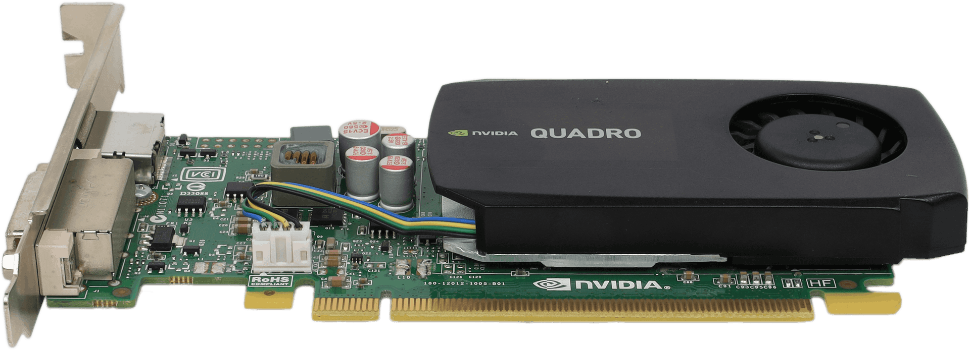 Nvidia PNY Quadro K600 - 1GB DDR3 2x DP 1.2 1x DVI-I DL PCIe2 x16 41W FP | 10342 — Übersicht (Bild 3 von 6)