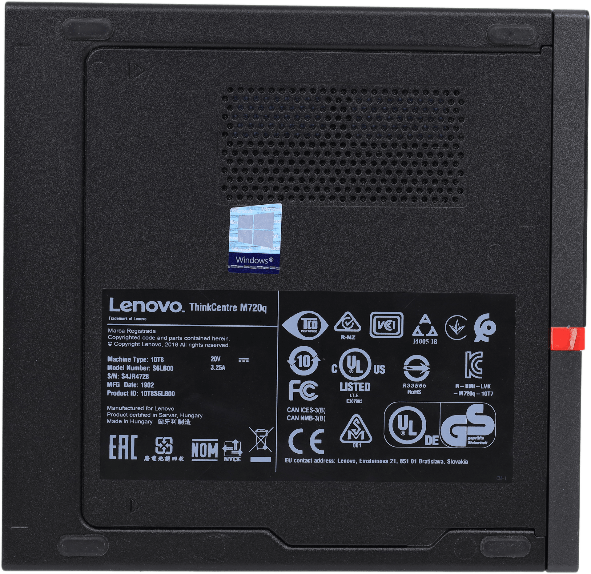 Lenovo ThinkCentre M720q Mini PC - Intel i3-8100T 8GB DDR4 256GB SSD Win11+ PSU | 3103 (Bild 6 von 6)