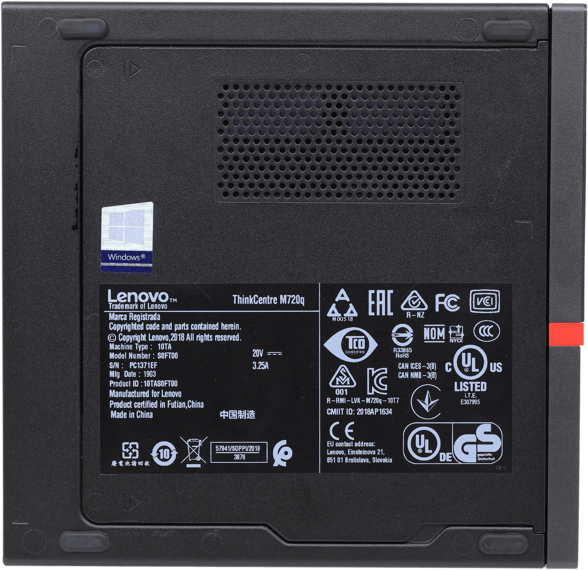 Lenovo ThinkCentre M720q Mini PC - i5-8500T - 8GB DDR4 256GB SSD Win11 + PSU | 9561 (Bild 7 von 7)