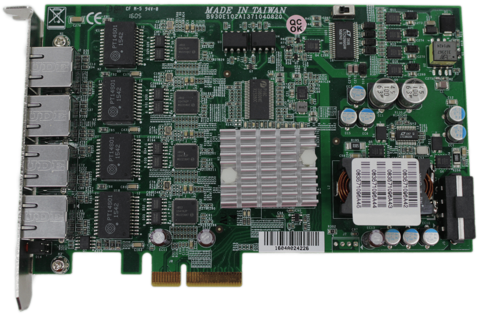 Portwell | NIC-71040 Quad Port GbE Ethernet PCIe2 x4 PoE FP | Intel i210 Chipset | 9422 (Bild 2 von 6)