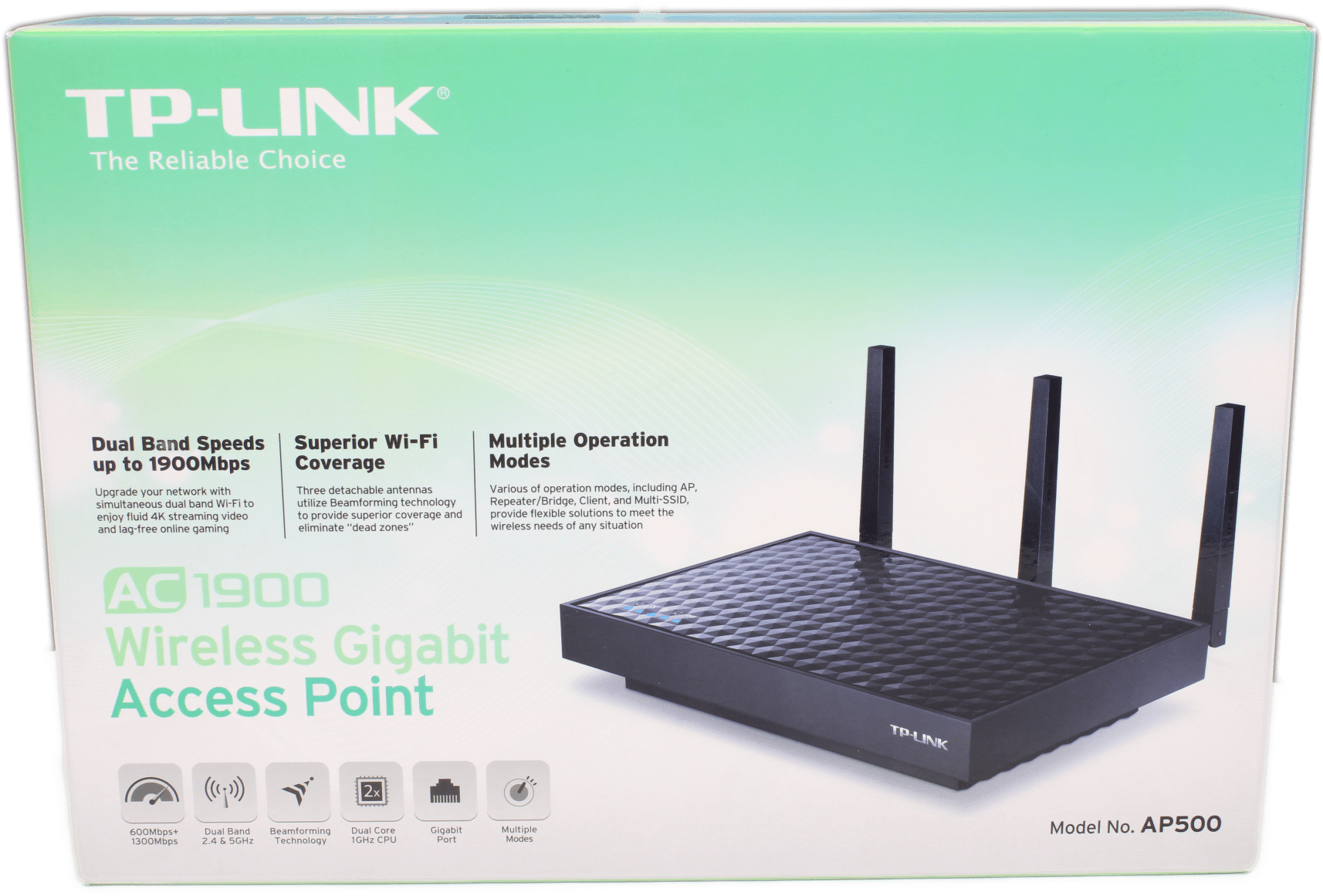 TP-Link | AC 1900 AP500 Dual Band Wireless Gigabit Access Point | P/N 1750502151 | 9682 (Bild 1 von 6)