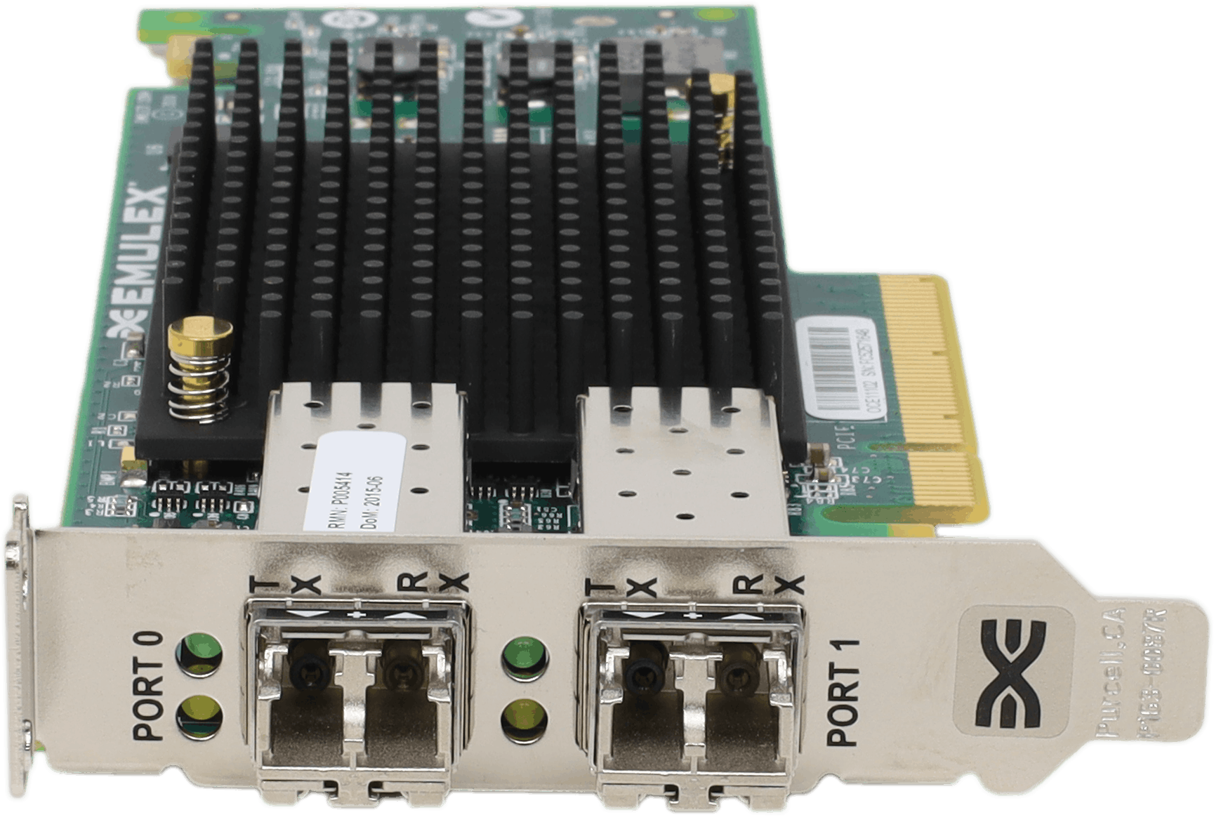Emulex OneConnect OCe11102 10GbE Dual-Port SFP+ Netzwerkadapter PCIe2 x8 +GBICs | 10402 — Vorderansicht (Bild 6 von 7)