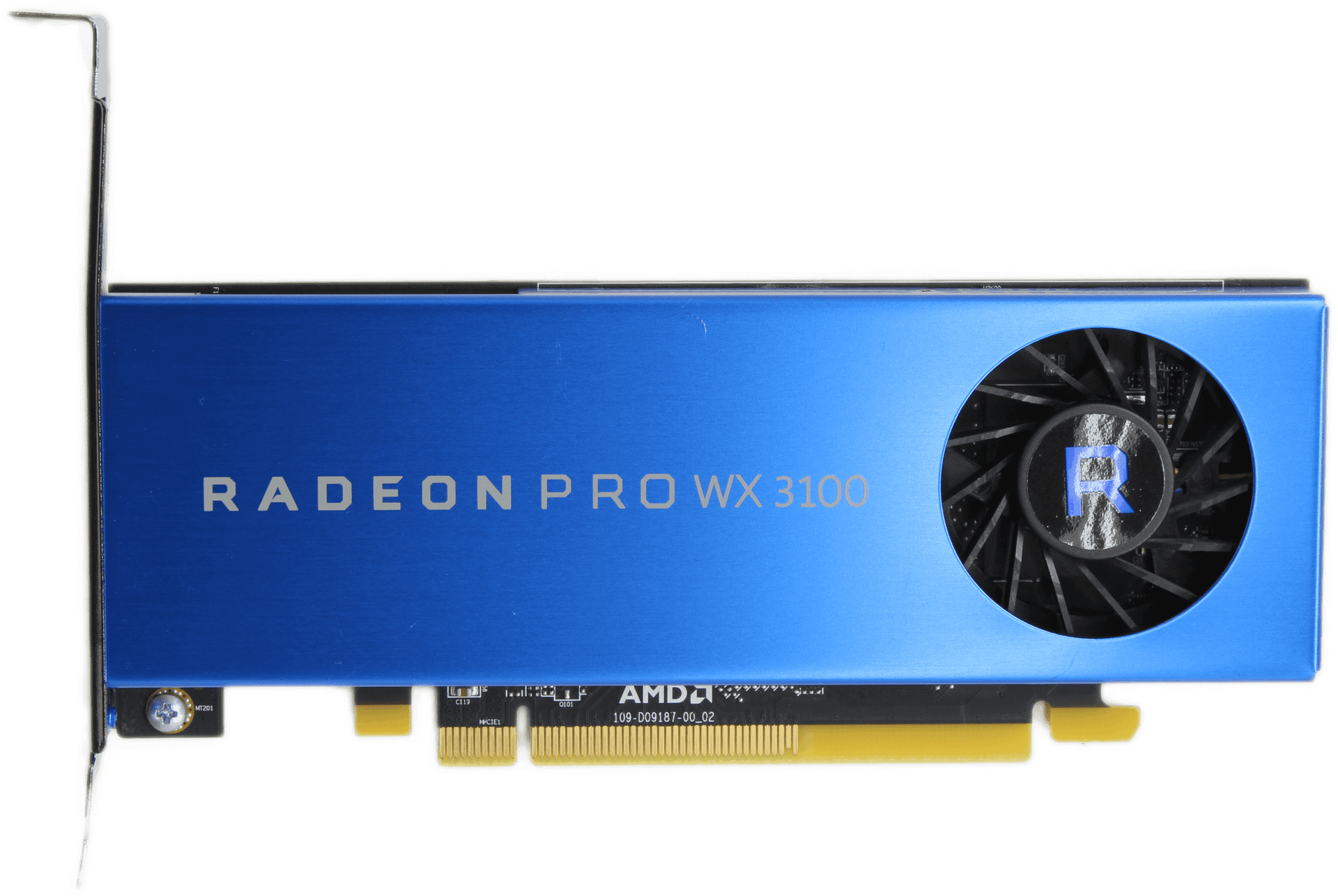 AMD Radeon Pro WX 3100 Grafikkarte 4 GB 128-Bit GDDR5 1x DP 1.4 2x DP Mini 1.4 | 9993 — Draufsicht (Bild 4 von 6)