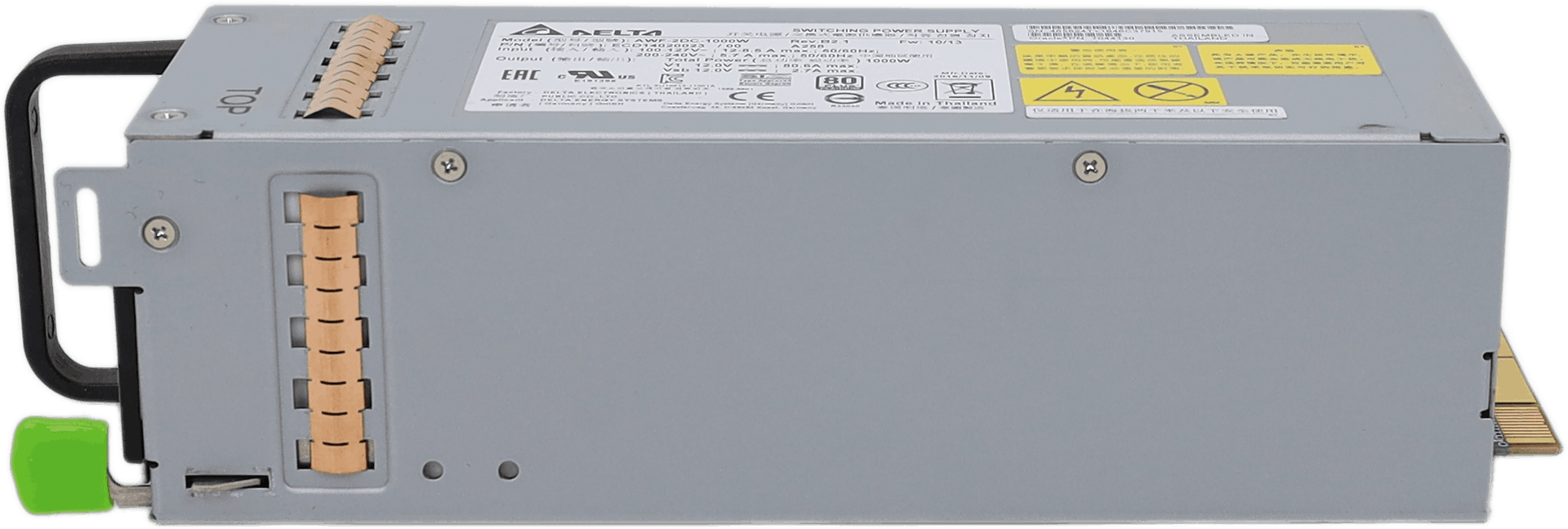 Delta Oracle 1000W 80+ Platinum PSU / Netzteil - AWF-2DC-1000W - P/N: 7044130 | 10501 (Bild 2 von 6)
