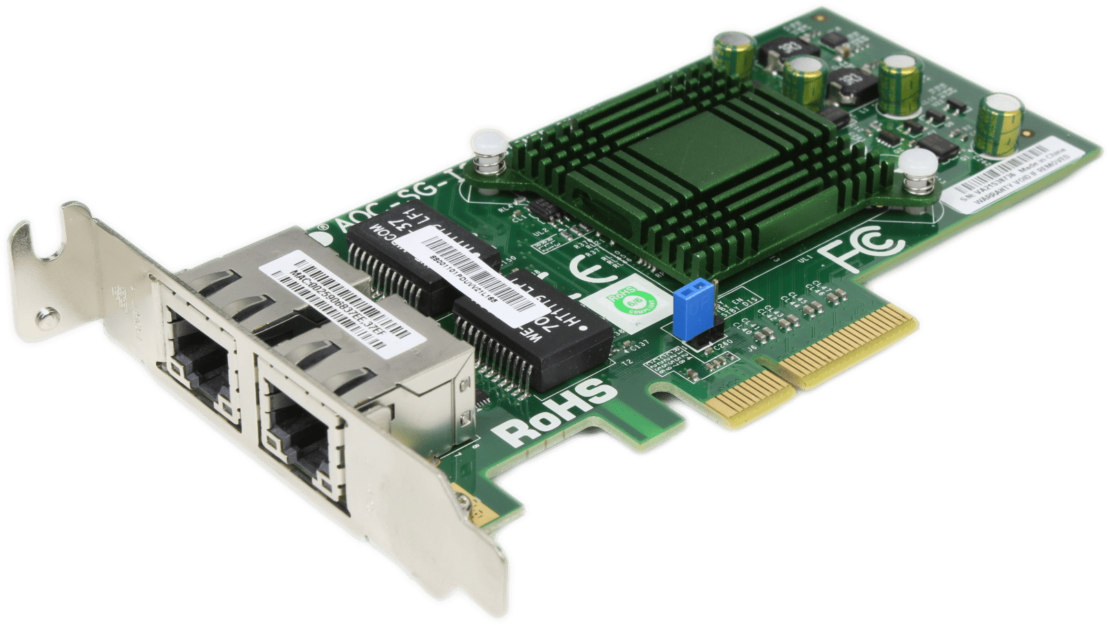 Supermicro AOC-SG-I2 Netzwerkkarte Dual Port PCIe2.0 x4 Gigabit Ethernet Adapter | 9819 (Bild 2 von 6)