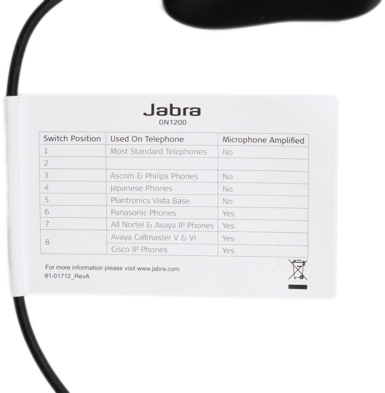 Jabra GN Netcom GN1200 CC Smart Cord Spiral 0,8 - 2 Meter QD auf RJ10 - 88011-99 | 9607 (Bild 2 von 6)