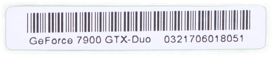 NVIDIA GeForce 7900 GTX-Duo - 2x 7900 GTX im SLI Verbund 2x 512MB GDDR3 PCIe x16 | 10006 — Produktlabel (Bild 7 von 7)