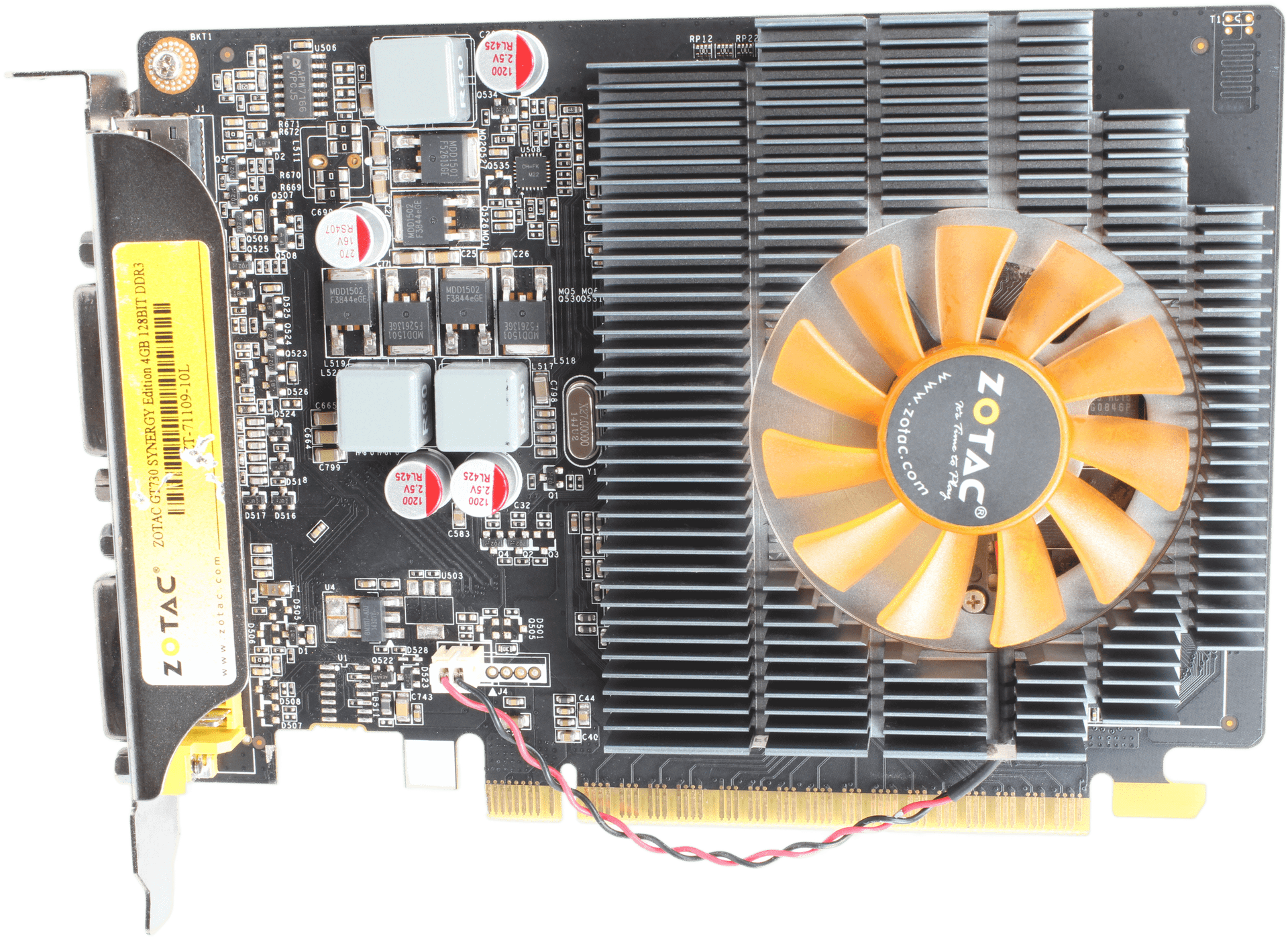 NVIDIA Zotac GeForce GT730 Synergy Edition 4GB DDR3 49W 2x DVI 1x Mini HDMI | 10019 — Draufsicht (Bild 4 von 6)