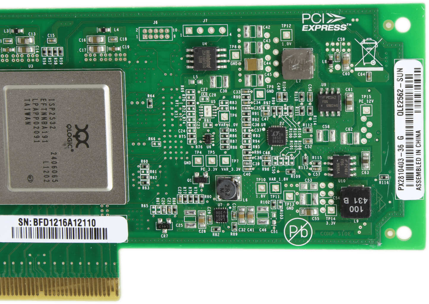 Sun - QLogic Network Card QLE2562-SUN Dual-Port 8Gb SFP+ PCIe x8 LP 371-4325-02 | 9825 (Bild 8 von 8)