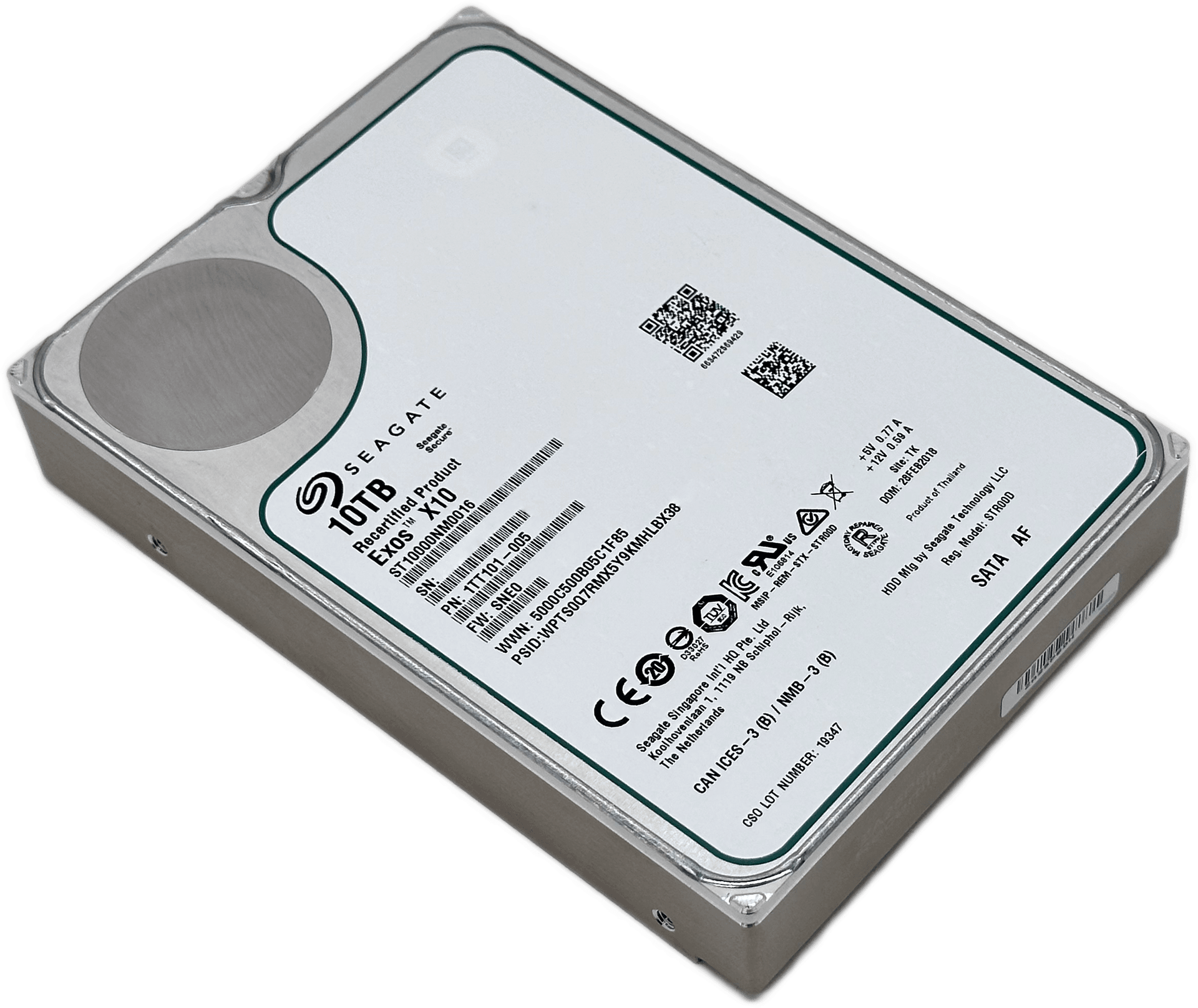 10TB Seagate Exos X10 Recertified SATA Festplatte 256MB 7200RPM | ST10000NM0016 | 9024 (Bild 2 von 6)
