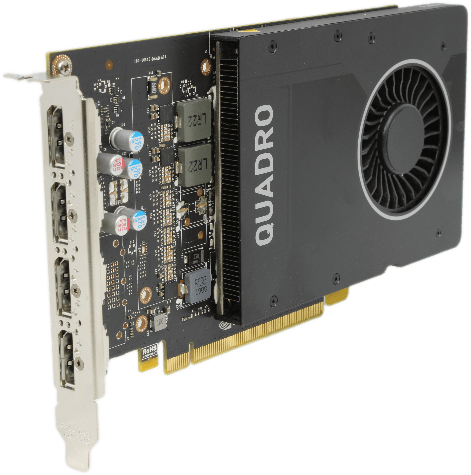 HP NVIDIA Quadro P2000 - 5GB GDDR5 PCIe3.0 x16 4x DisplayPort 1.4 1024 CUDA FP | 9923 — Produktbild (Bild 1 von 7)