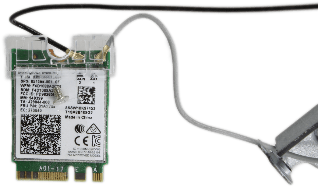 Lenovo WiFi M.2 Set ohne Antenne - Intel 8265NGW - 00XJ139 00XJ126 01AX704 | 9795 (Bild 2 von 6)